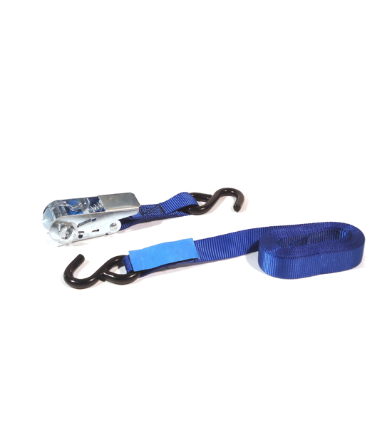 Little Jumbo 1825086000 Strap 25mm. ratchet blue 5.0m with S-hooks black