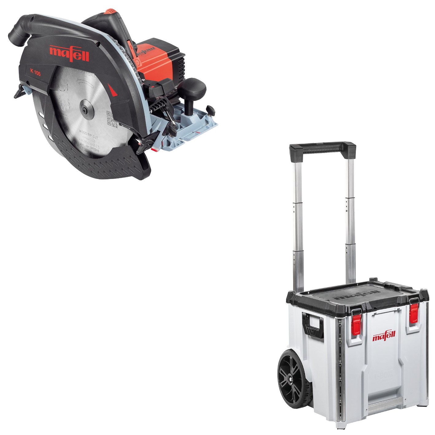 Mafell 1P0497 K 105 Circular Saw 230V + Transport Case Trolley L-BOXX Contractor