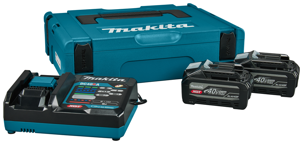Makita Accessories 1911B9-4 Starter set XGT DC40RA/2xBL4040F XGT 40V Max 4.0Ah Li-Ion + charger DC40RA in MBox