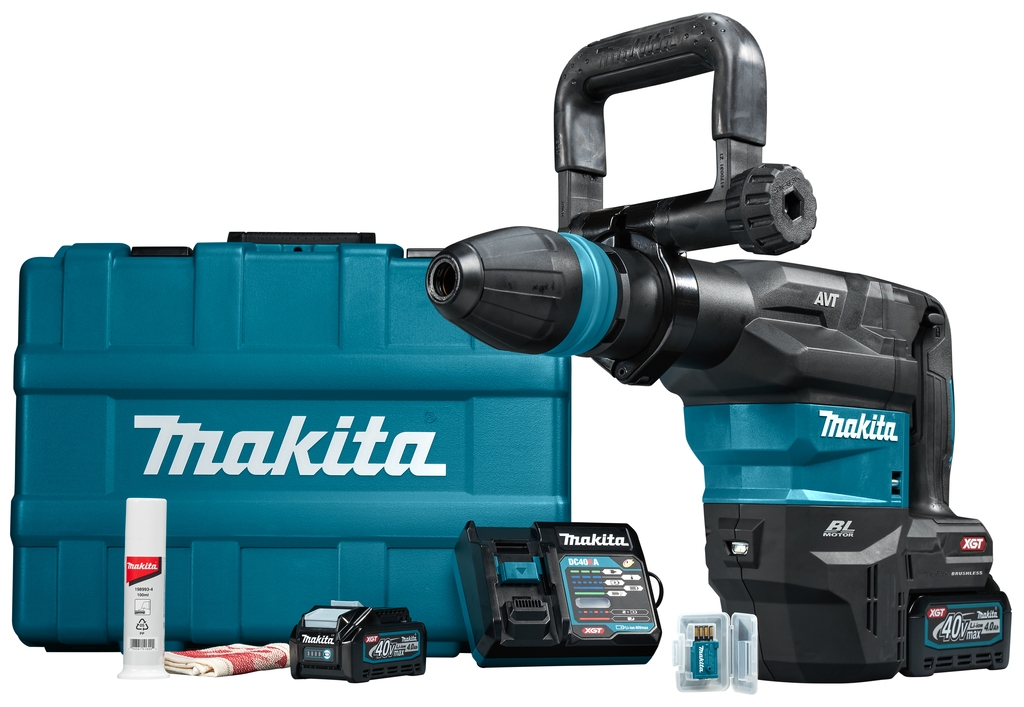 Makita HM001GM205 Breaker sds-max 9.4J 40V 4.0Ah Li-Ion