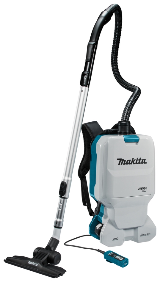 Makita DVC660PT2 Back Carried Vacuum Cleaner 2x18V 5.0Ah Li-Ion with 4-piece dust extraction kit for the cleaning market