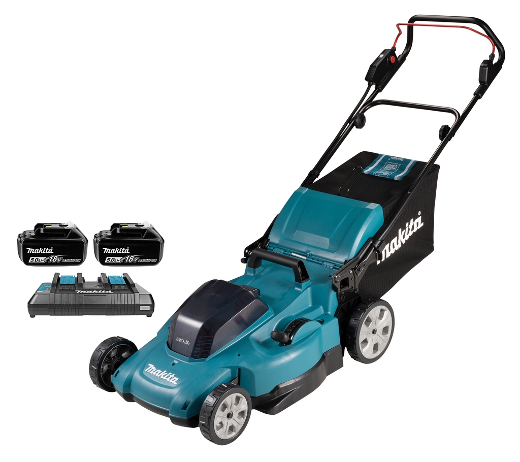 Makita DLM538PT2 Accu Lawnmower 53 cm 2 x 18 Volt 5.0 Ah Li-Ion