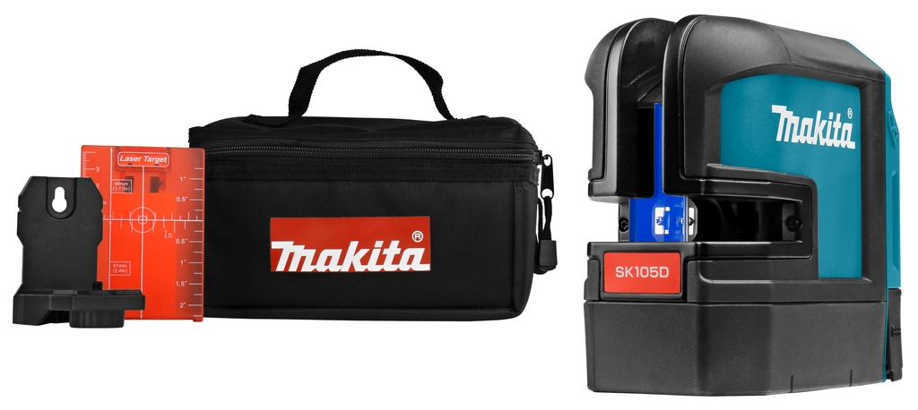 Makita SK105DZ Self-levelling Cross Line Laser Red excl. batteries and charger