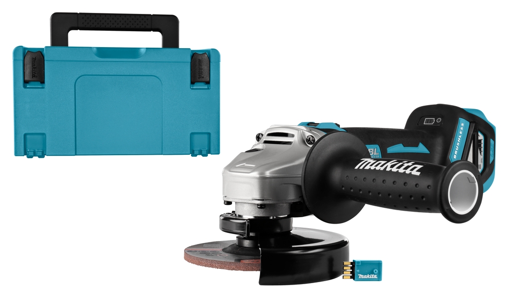 Makita DGA512ZJU 18V Angle Grinder 125 mm (AWS) in MakPac exl.