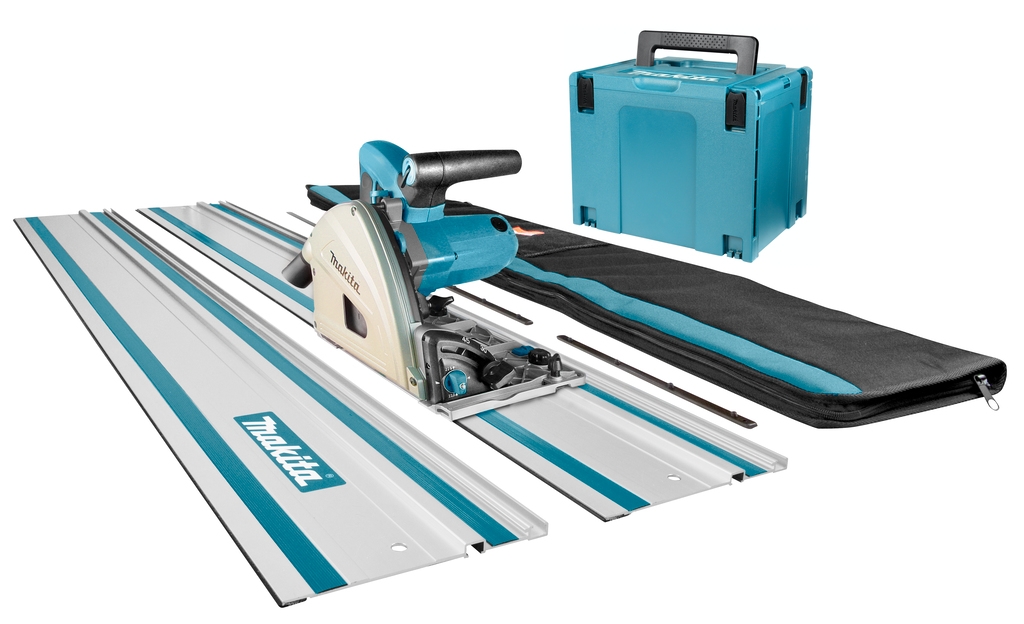 Makita SP6000J1X2 230V Circular saw 165 mm + 2 x rail + connecting strips + storage bag + additional saw blade