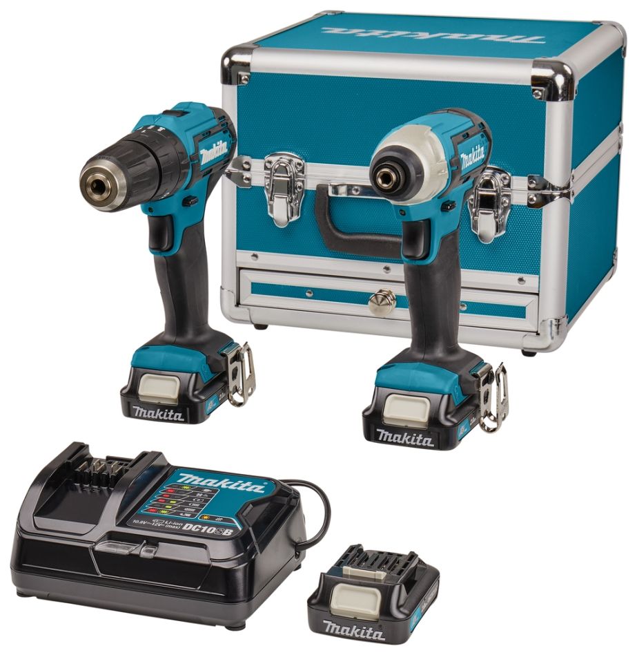 Makita CLX228SAX2 Combo set - cordless impact drill HP333 + impact screwdriver TD110 12V 2.0Ah Li-Ion