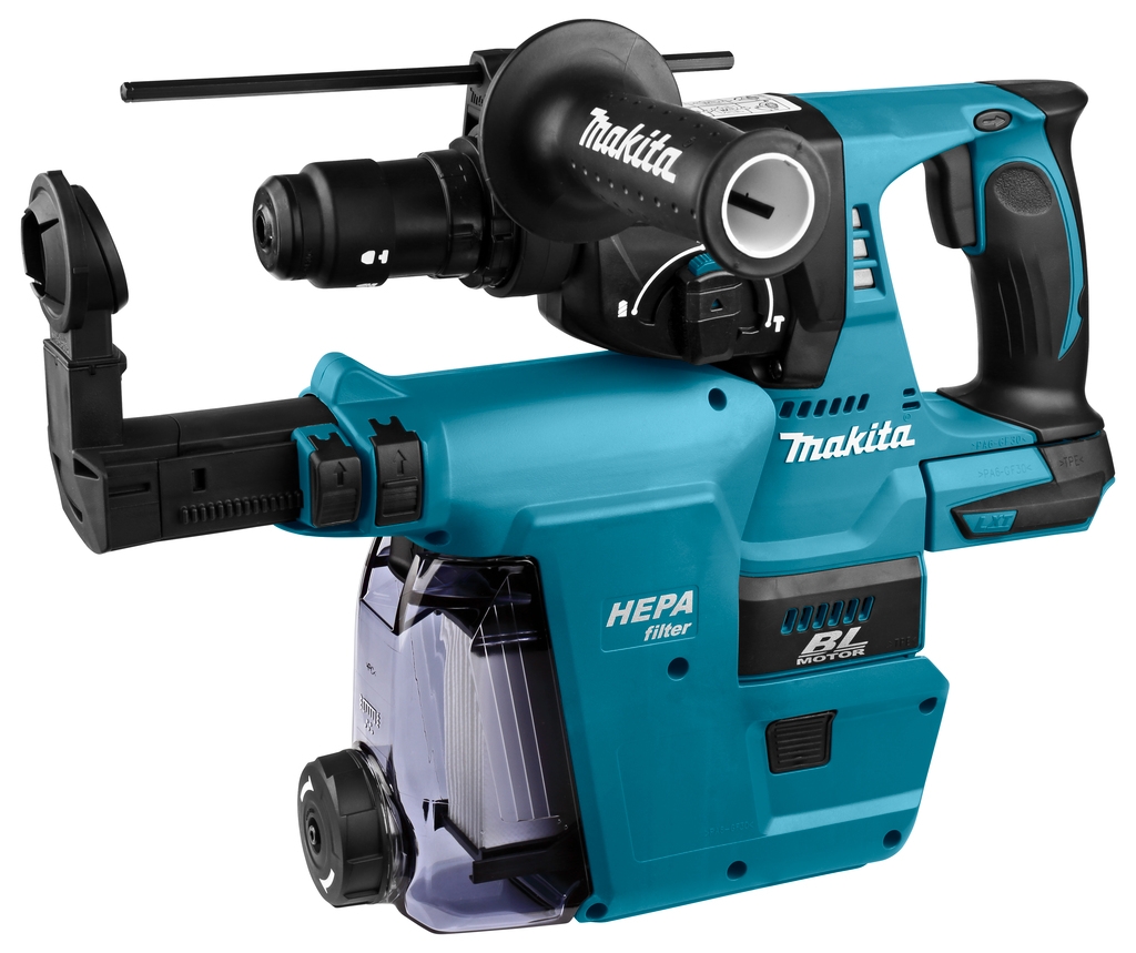 Makita DHR243ZJW Cordless Combination Hammer 18 Volt Body + DX Built-in dust extraction