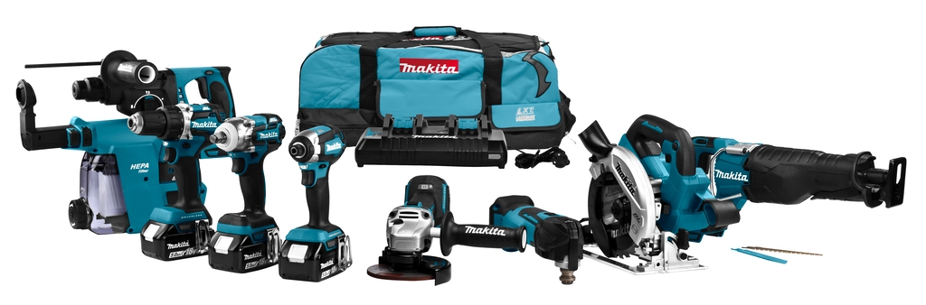 Makita DLX8026TW1 Comboset 18V 3 x 5,0Ah - 8 machines in sports bag