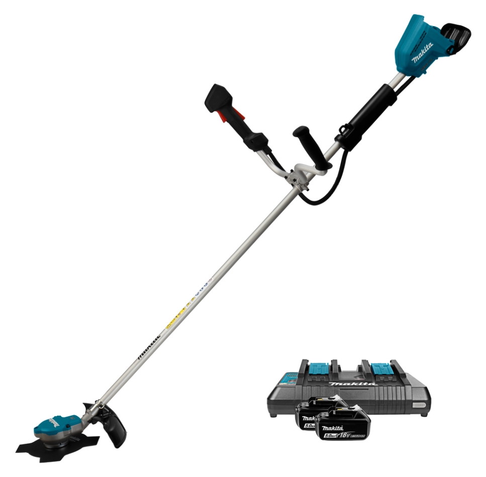 Makita DUR368APT2 Battery Trimmer U-Grip 2 x 18 Volt 5.0Ah Li-ion