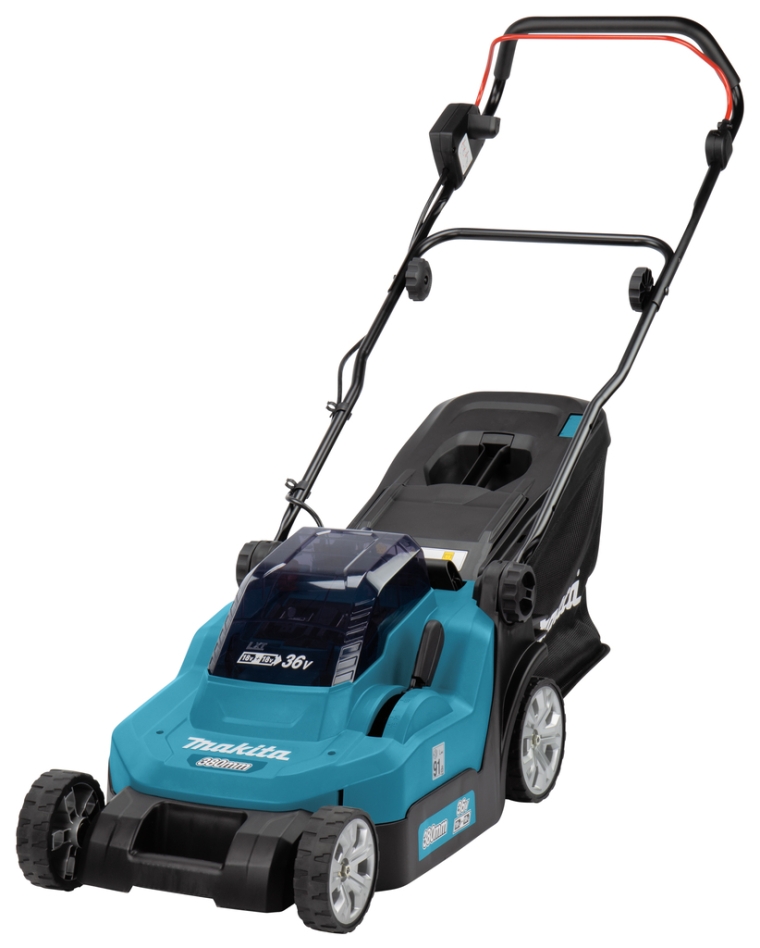 Makita DLM382Z Cordless lawnmower 38 cm 2 x 18 Volt Excl. batteries and charger