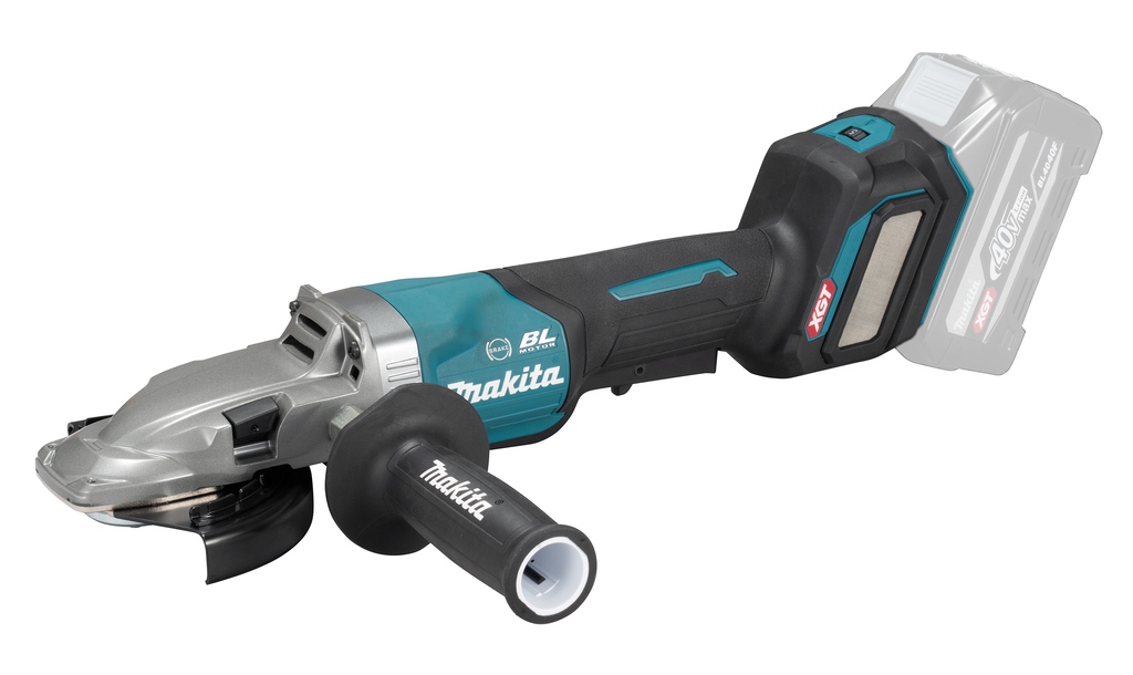 Makita GA056GZ XGT 40 V Max Accu Flathead Angle Grinder 125 mm with safety switch excl. batteries and charger in box