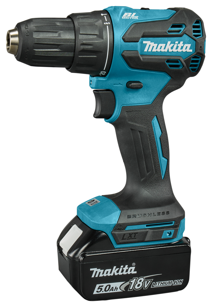 Makita DHP490RTJ LXT 18V cordless drill/driver 2x 5.0Ah battery and quick charger in Mbox