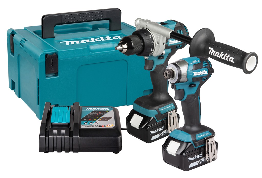Makita DLX2573TJ LXT 18V Combiset 2-machines drill and (impact) screw 2x 18V 5.0Ah batteries and quick charger in Mbox