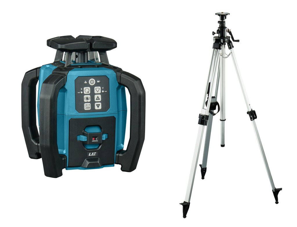 Makita SKR001ZX2 Rotation laser green 800 m with tripod 2700 mm excl. battery and charger in plastic case