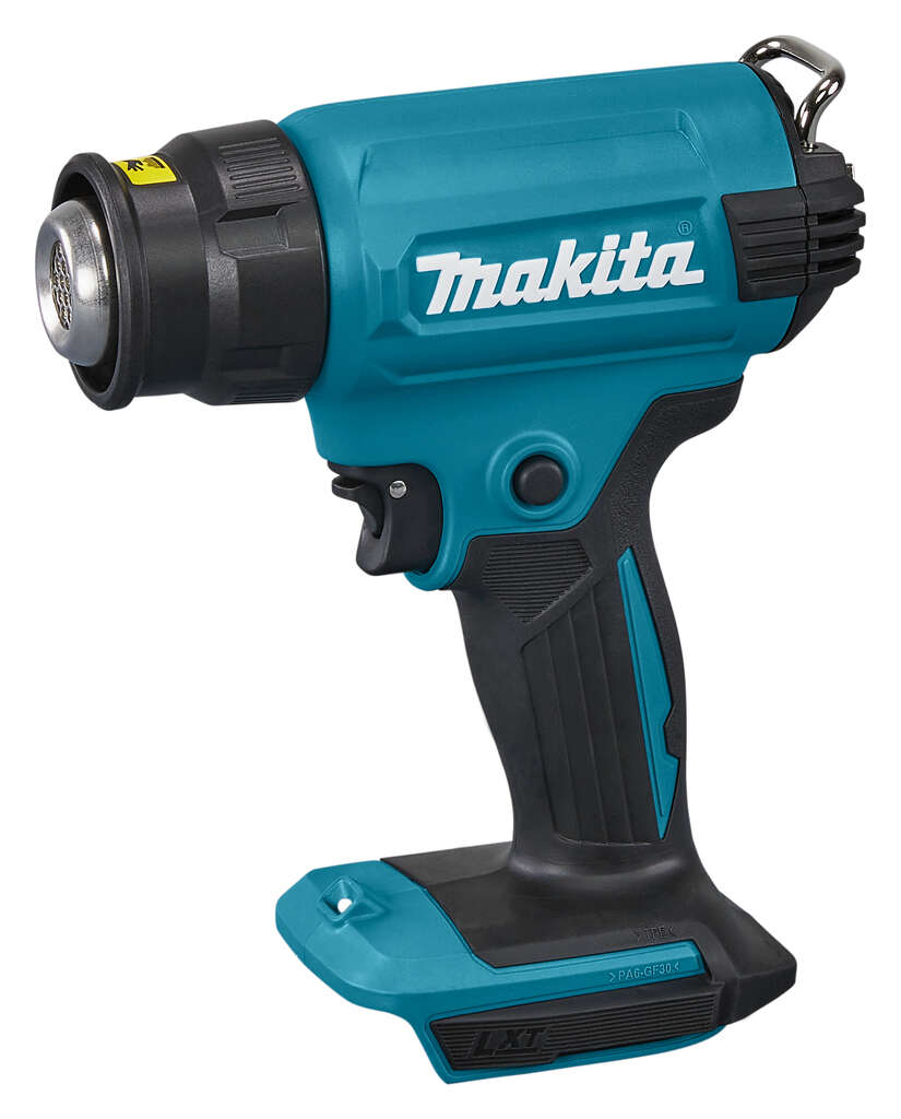 Makita DHG180Z01 LXT 18V Cordless Heat Gun (batteries and charger not included) in a box with various attachments