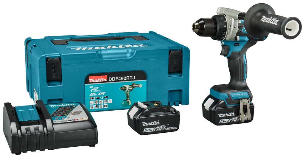 Makita DDF492RTN LXT 18V Drill/screwdriver 2x 6.0 Ah and quick charger in Mbox