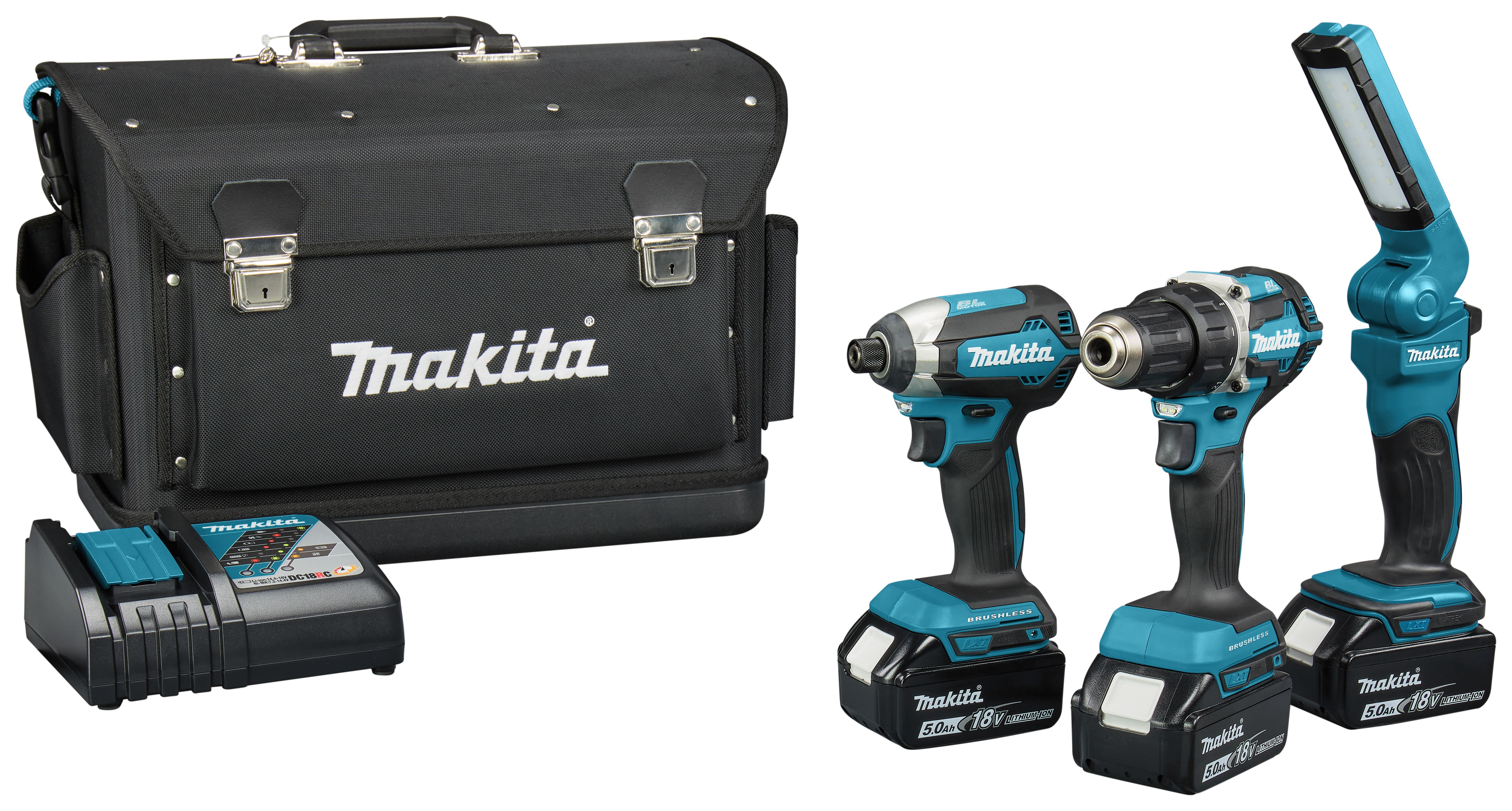 Makita DLX3090TX1 Combiset 18V 5,0 AH Li-ion + DDF484 Cordless drill + DTD153 Impact drill with 3 batteries + 5 years dealer warranty!