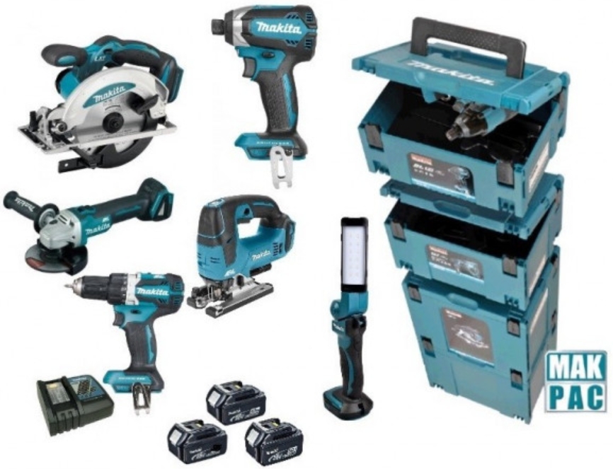 Makita DLX8100J Comboset 18V 3 x 5.0Ah - The latest combo 5.0 AH machines