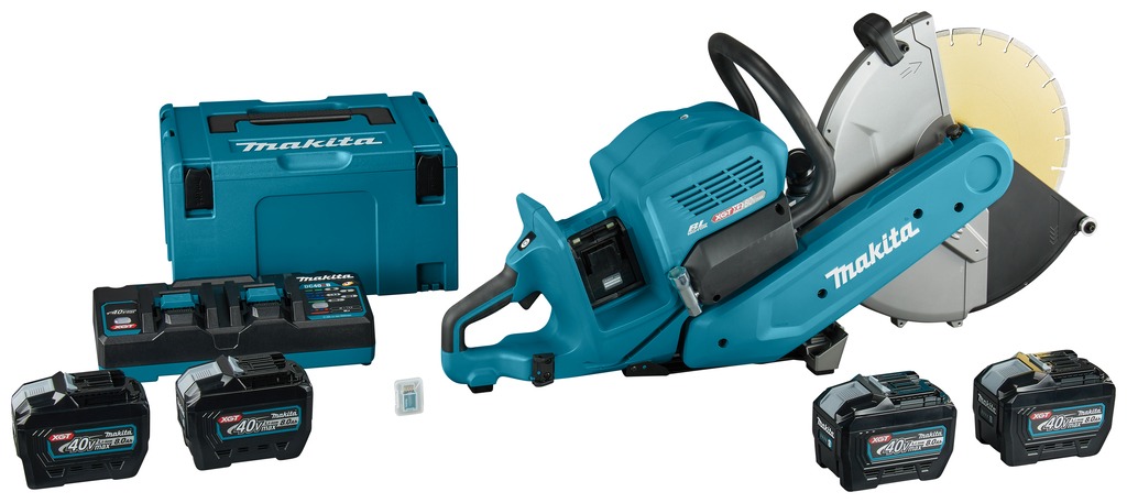 Makita CE002GL402X Cutter 355 mm 2 x 40V Max 4 x 8.0Ah Li-Ion with AWS transmitter
