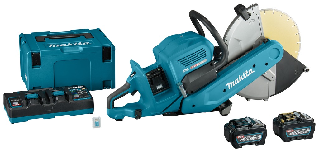 Makita CE002GT202X Cutter 355 mm 2 x 40V Max 2x 5.0Ah Li-Ion with AWS transmitter
