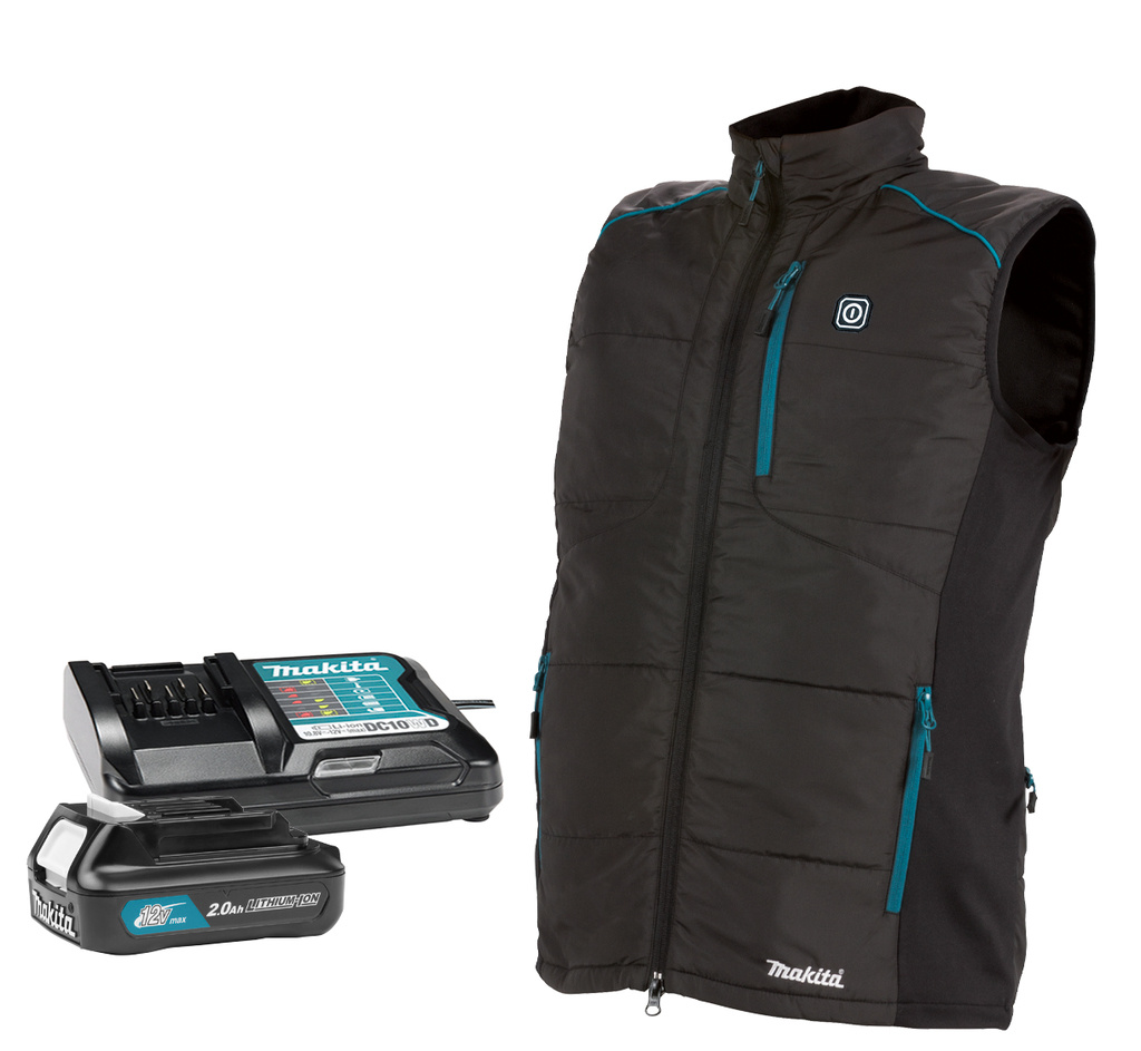 Makita CV102DA1MNL1 Heated vest M 12V 2.0 Ah battery (1 st), charger and jacket adapter, in box