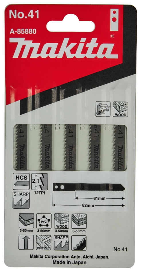 Makita Accessories A-85880 Jigsaw blade NO41 5 pieces
