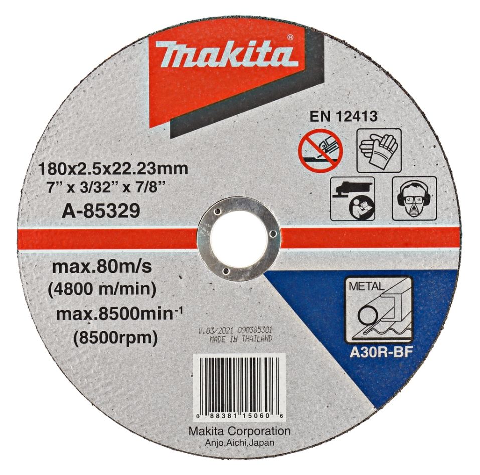 Makita Accessories A-85329 Cut-off wheel Metal 180 x 22.2 mm 1 piece