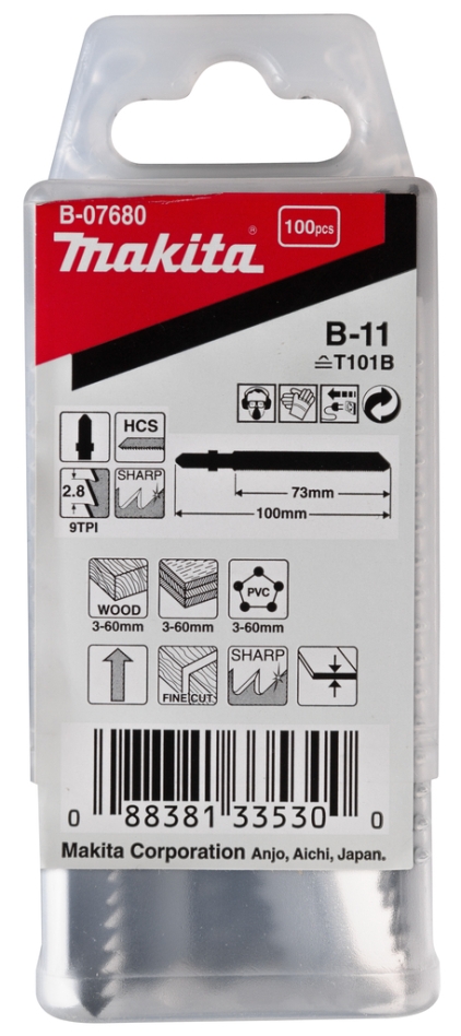 Makita Accessories B-07680 Jigsaw blade B11 100 pieces