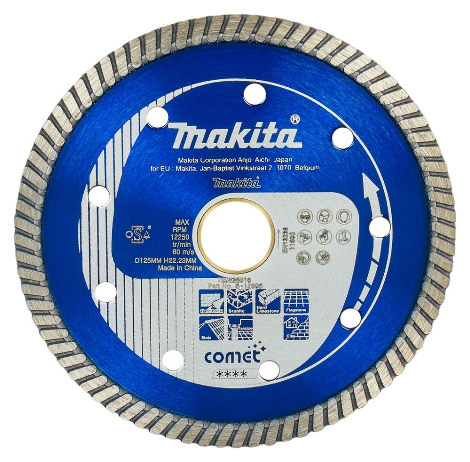 Makita Accessories B-12996 Diamond disc 125 x 22,2 mm Blue Turbo