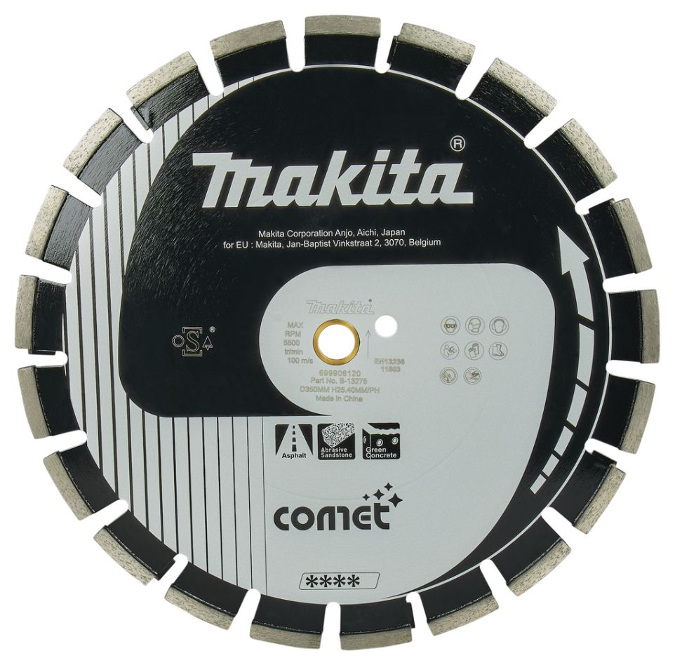 Makita Accessories B-13275 Diamond disc 350 x 20 mm Black Asphalt
