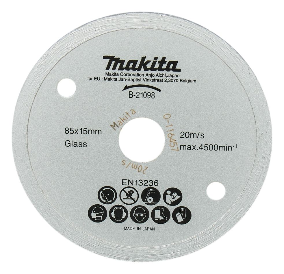 Makita Accessories B-21098 Diamond disc 85x15x1.8 gls/mar