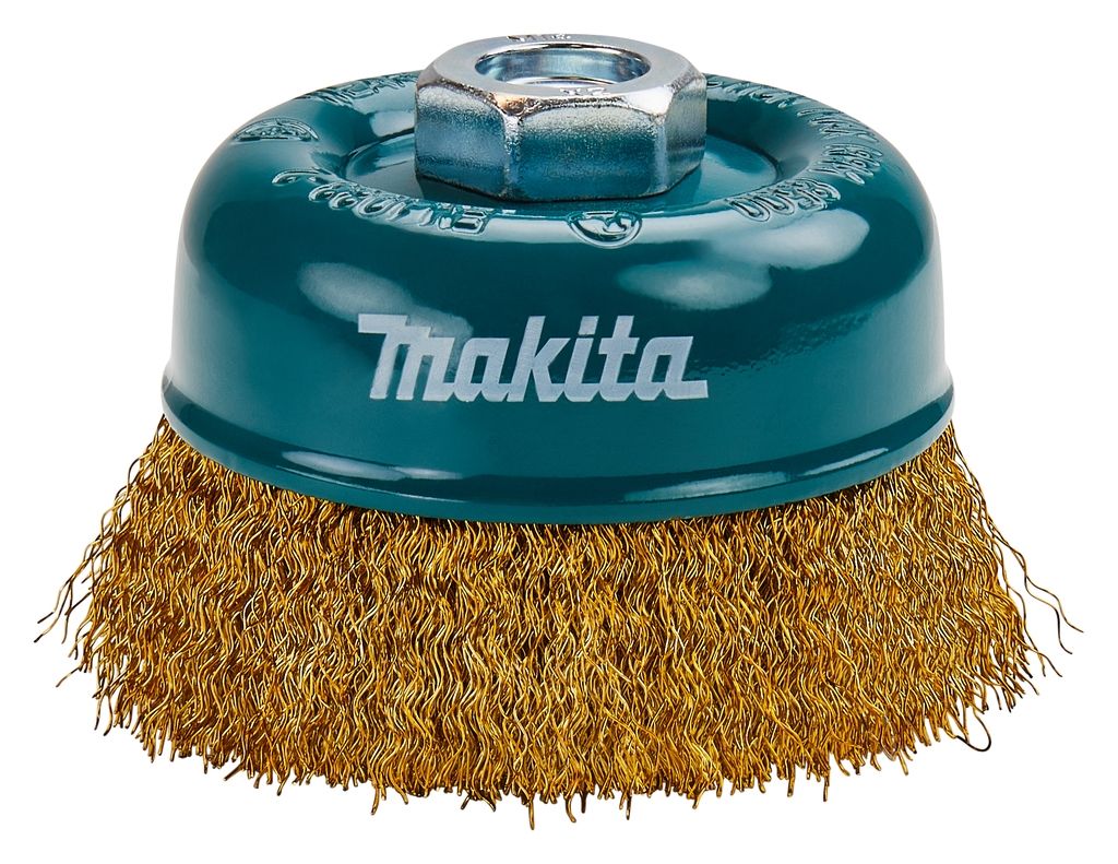 Makita Accessories D-39780 Cup brush Crimped brass-plated steel wire M14 x 90 mm