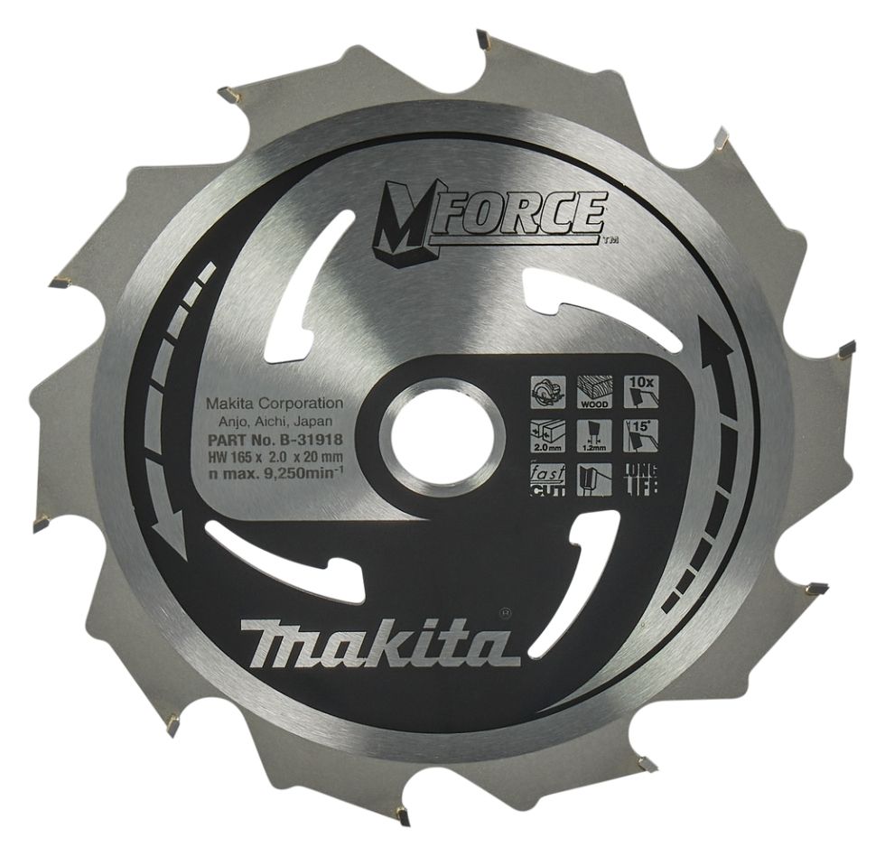 Makita Accessories B-31918 Saw blade Wood 165 x 20 x 10T