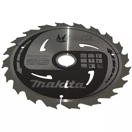 Makita Accessories B-31996 HM saw blade M-Force 235x30x2.3 20T