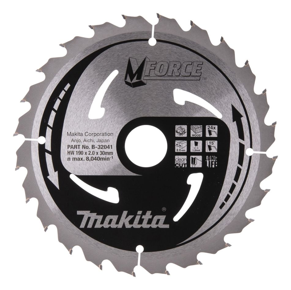 Makita Accessories B-32041 HM saw blade Mforce 190 x 30 x 24T