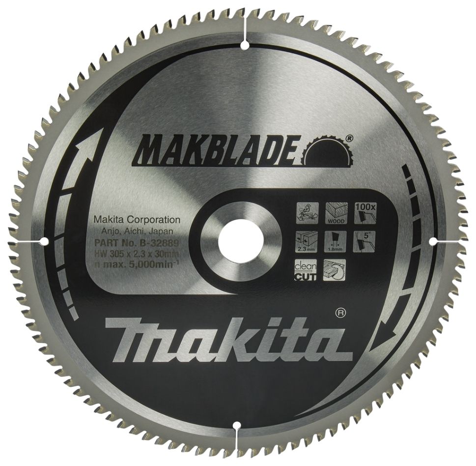 Makita Accessories B-32889 HM saw blade Wood 305 x 30 x 100T