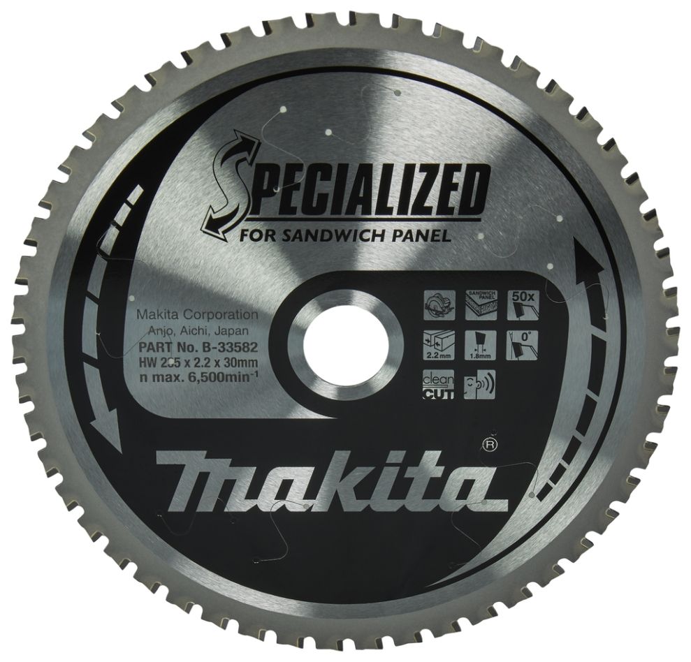 Makita Accessories B-33582 Circular saw blade Specialized Sandwich Panel SMTCG 235 x 30 x 2.2 mm T50