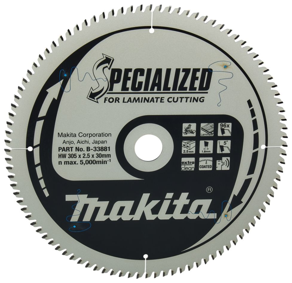 Makita Accessories B-33881 Specialized Circular saw blade 305 x 30 x 2.5 96T