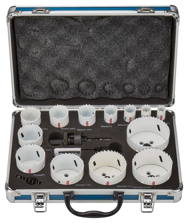 Makita Accessories D-47307 Hole Saw set 16 pcs. for wood/metal