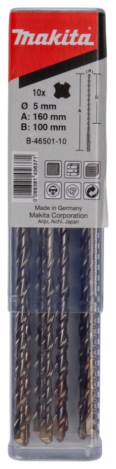 Makita Accessories B-46501-10 P2S: SDS-PLUS drill bit 5x160mm10pcs