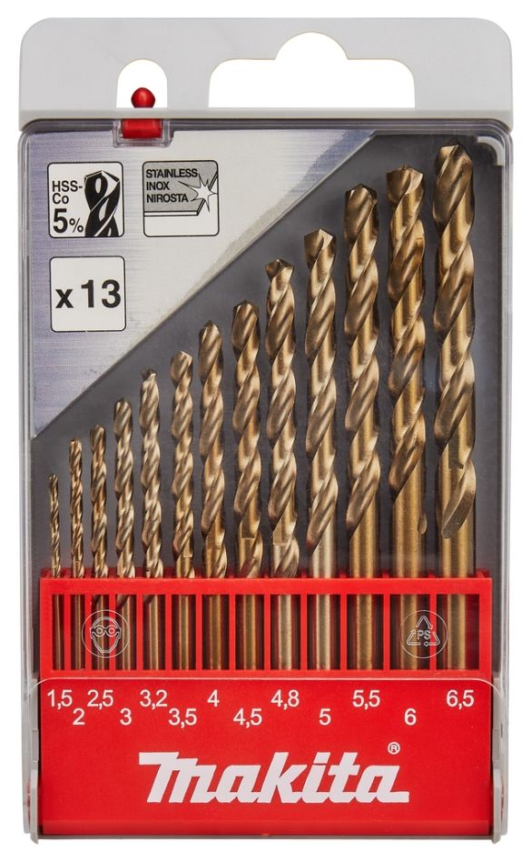 Makita Accessories D-57180 Metal drill bit set 13 pieces