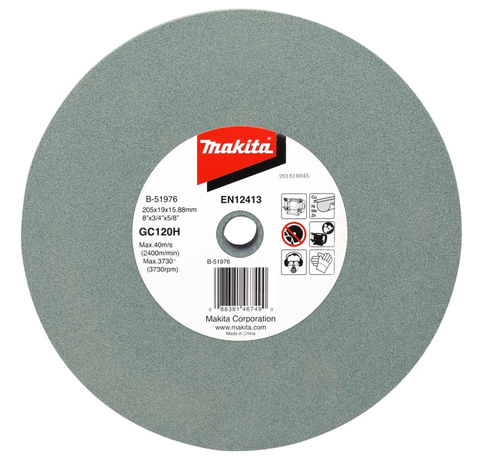 Makita Accessories B-51976 Grinding stone Alu/non-ferrous 205 x 19 x 15,88mm GC120H