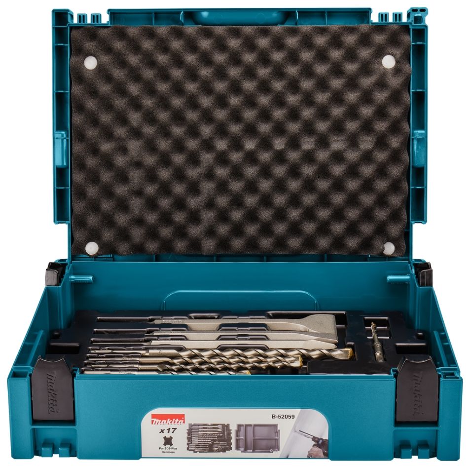 Makita Accessories B-52059 Drill bit/Chisel set 17 pieces SDS-PLUS, in MakPac1