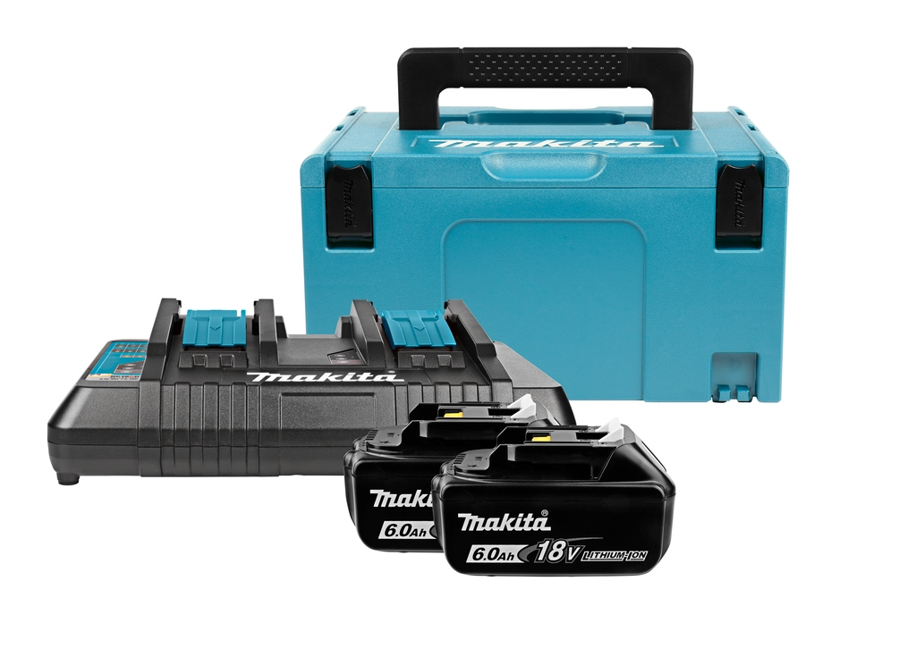 Makita Accessories 198077-8 Starter kit LXT DC18RD + 2x BL1860B