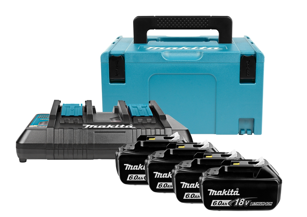 Makita Accessories 198091-4 Starter Set LXT DC18RD + 4x BL1860B In Mbox 3