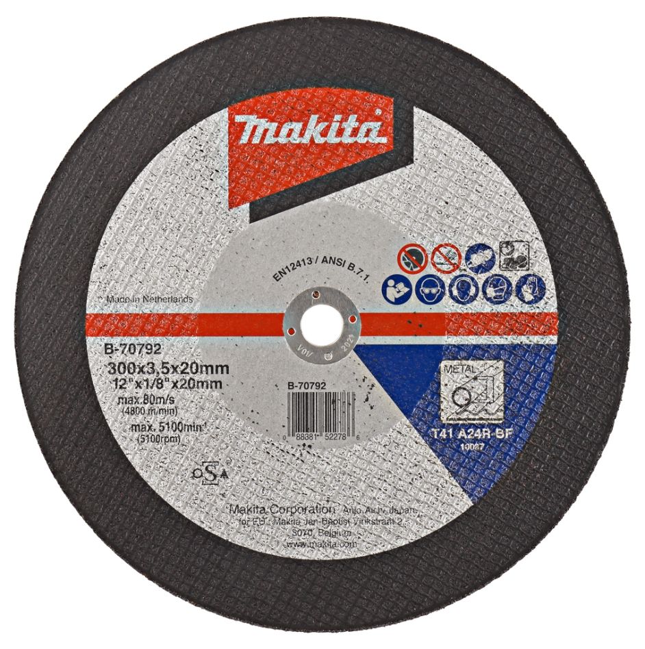 Makita Accessories B-70792 Cut-off wheel 300 x 20mm for steel Per 1 piece
