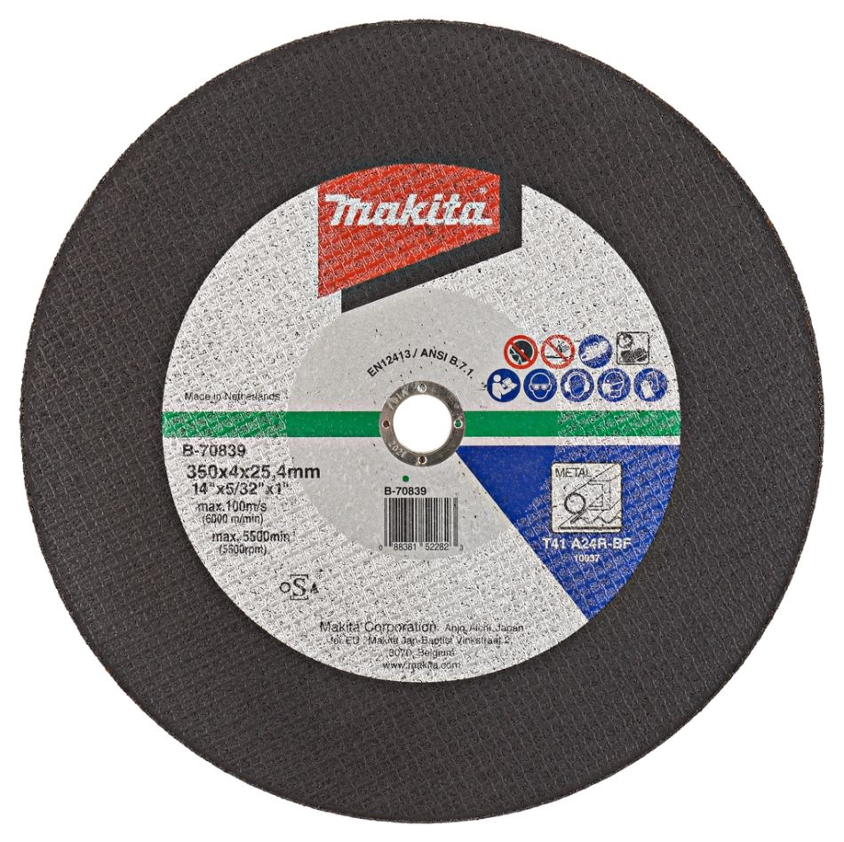 Makita Accessories B-70839 Cut-off wheel Steel 350 x 25,4 x 4,0 mm