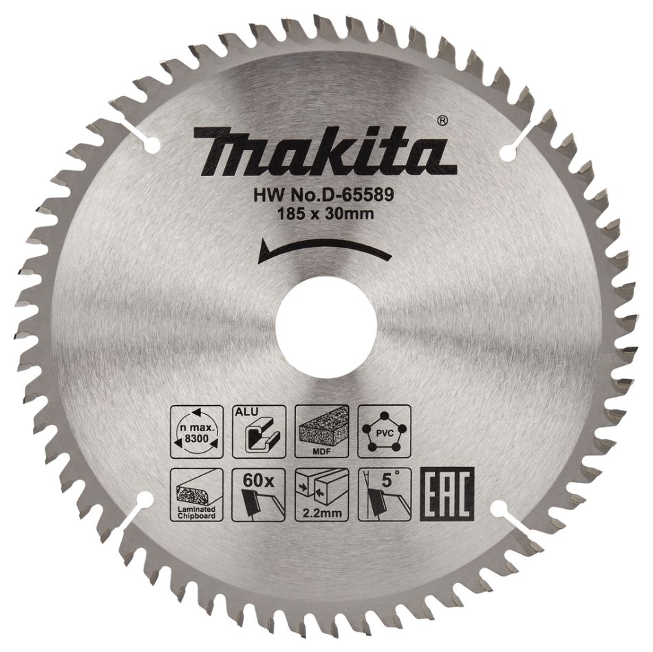 Makita Accessories D-65589 Circular saw blade TCG 185 x 30 x 2.2 mm T60