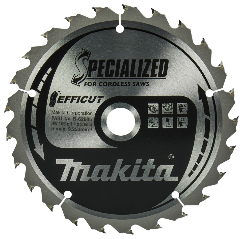 Makita Accessories B-62985 HM saw blade Specialized 165 x 20 x 1,4 mm