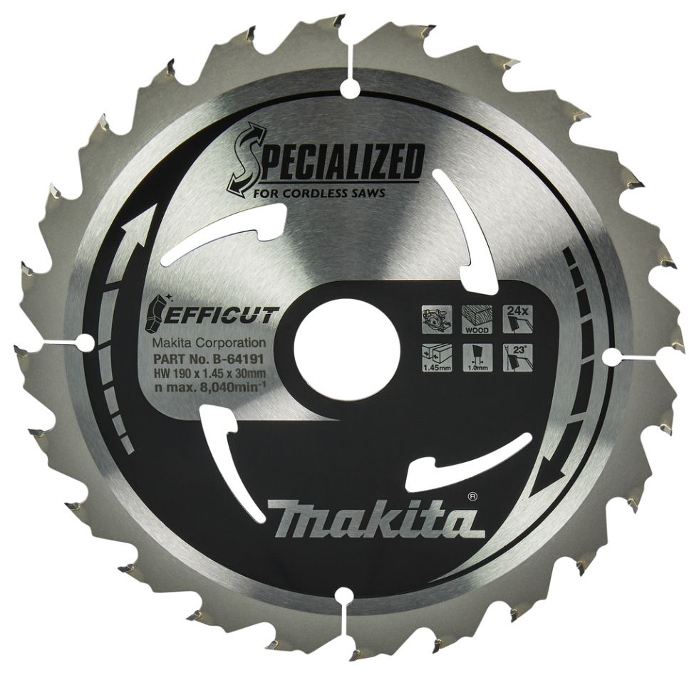 Makita Accessories B-64191 Saw blade Efficut 190x30x1,45 24T 23g